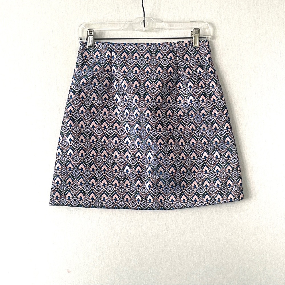 Maje Jacquard Geometric Print Patch Pocket Mini Skirt - Picture 5 of 12
